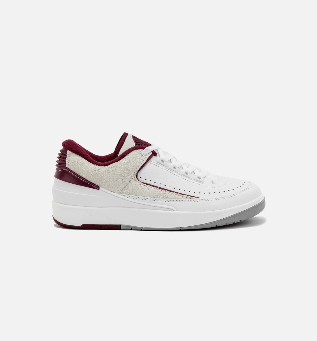 Air Jordan 2 Retro Low Cherrywood Mens Lifestyle Shoe White Red
