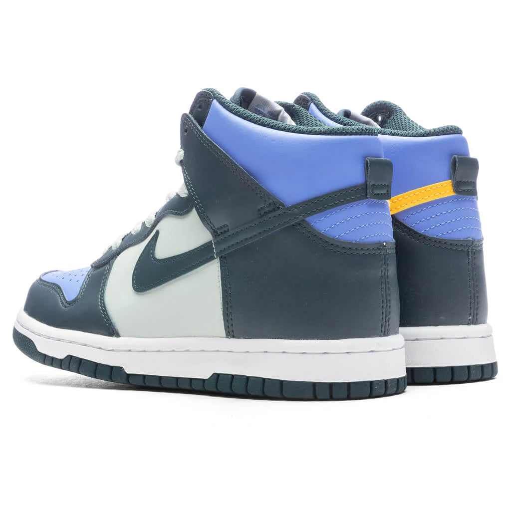 Dunk High GS Deep Jungle University Gold Light Silver