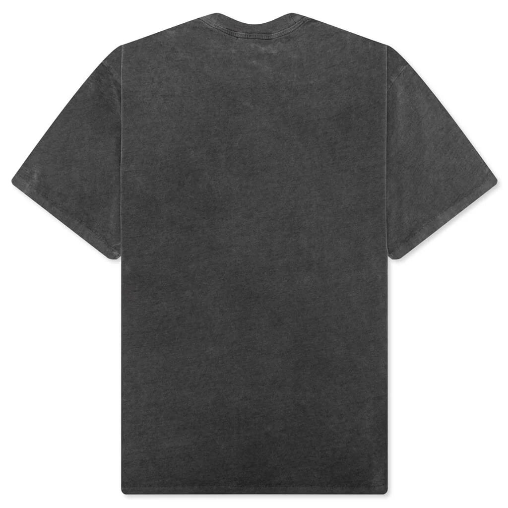 Script Logo T Shirt Vintage Grey