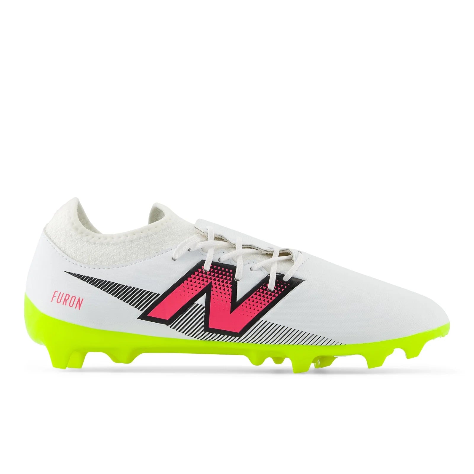 New Balance Furon Dispatch FG V7 Firm Ground Soccer Cleats White Neon Pink Black