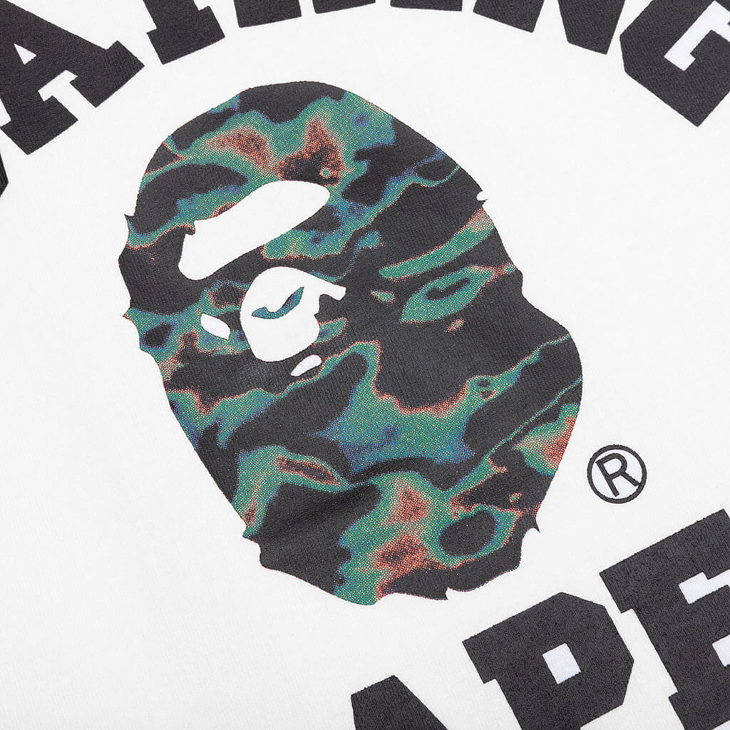 Bape Thermography College Tee White