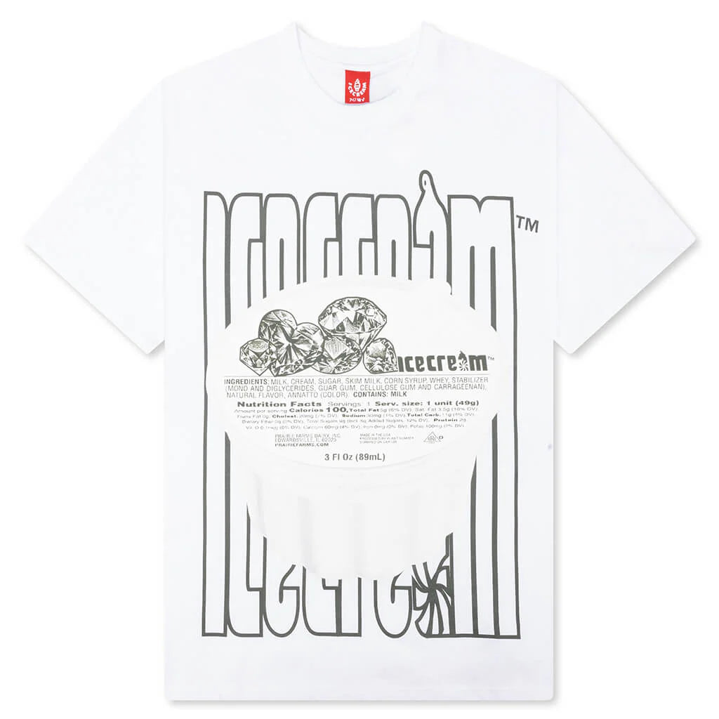 Diamond S S Tee White