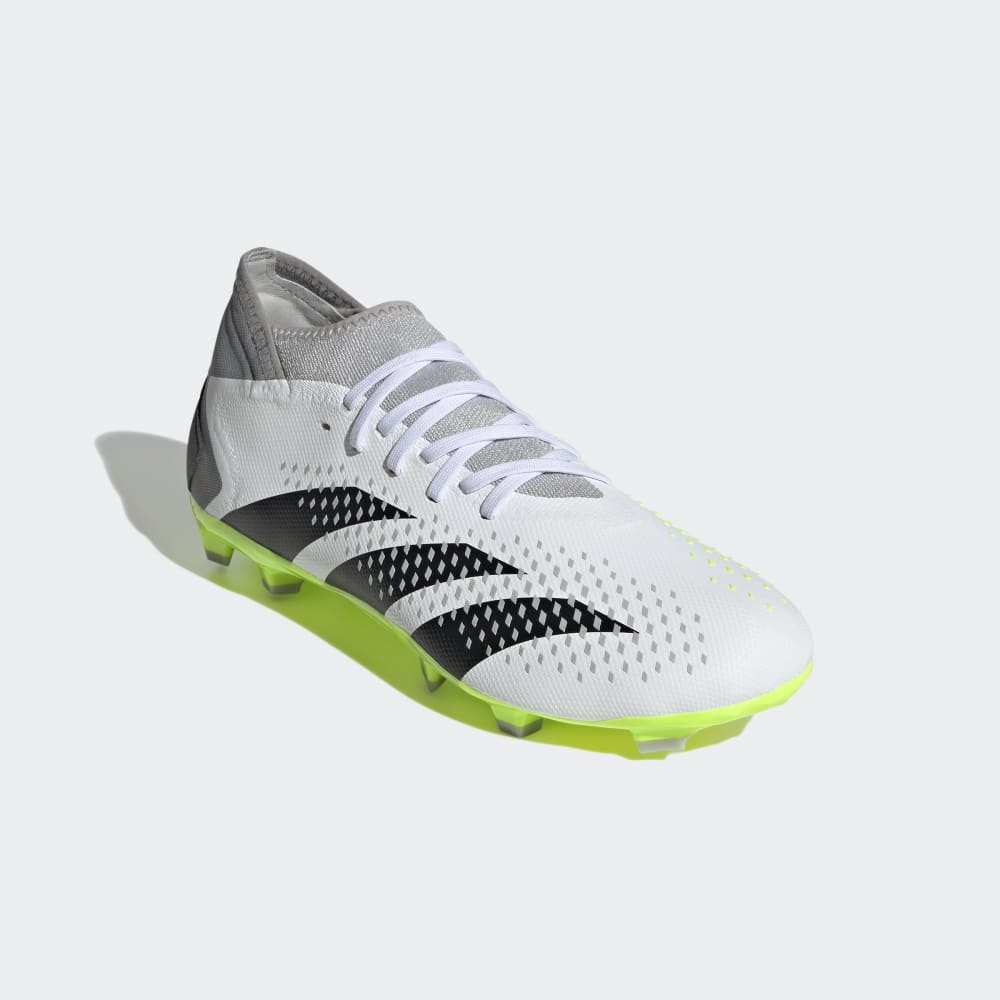 adidas Predator Accuracy3 FG Firm Ground Soccer Cleats White Black Lucid Lemon