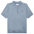 B Summer Knit Polo Shirt Blue