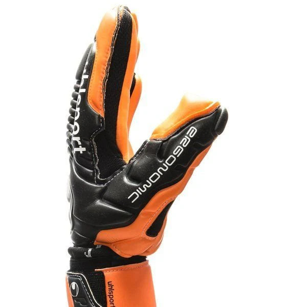 Uhlsport Ergonomic HN Soft Support Frame Goalkeeper Gloves Orange Black