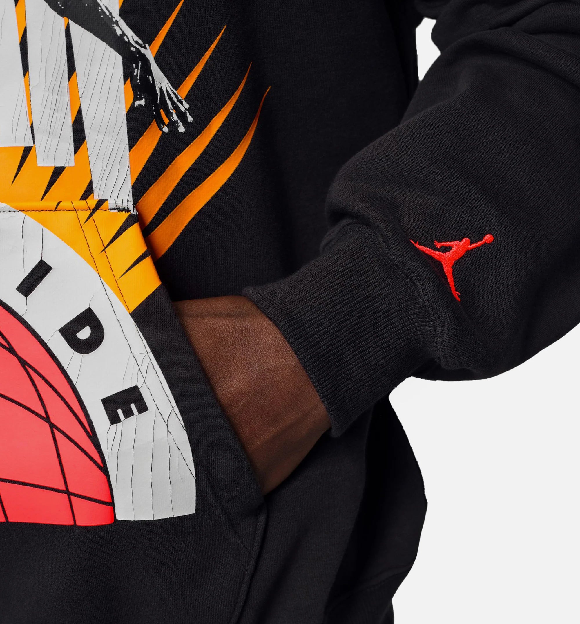 Jordan Brooklyn Fleece Pullover Mens Hoodie Off Noir Infrared 23