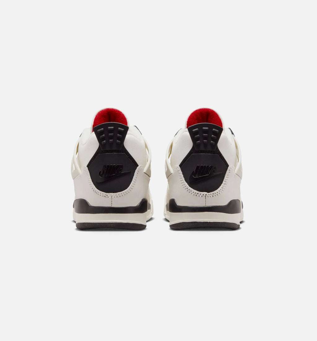 Air Jordan 4 Retro Flight Club Preschool Lifestyle Shoe Sail Black University Red