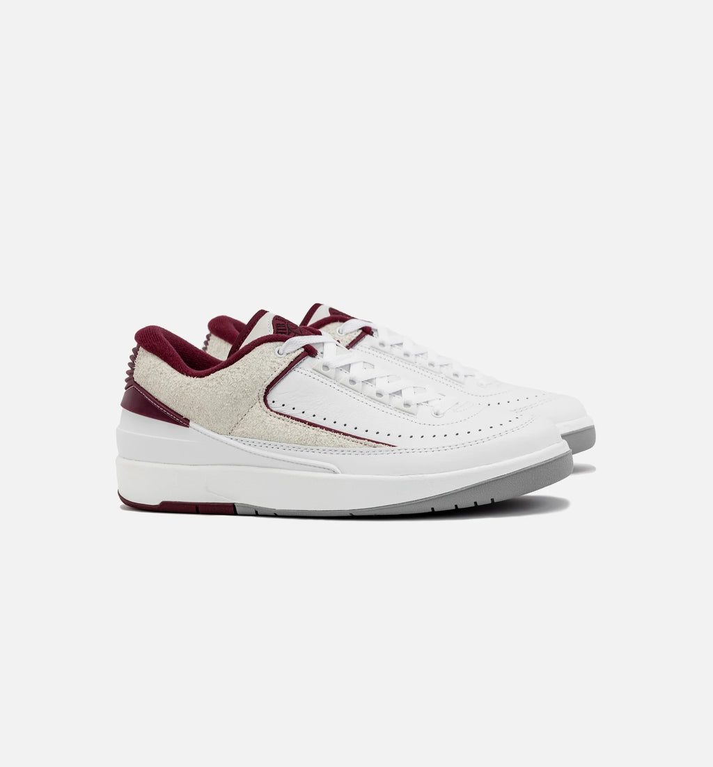 Air Jordan 2 Retro Low Cherrywood Mens Lifestyle Shoe White Red