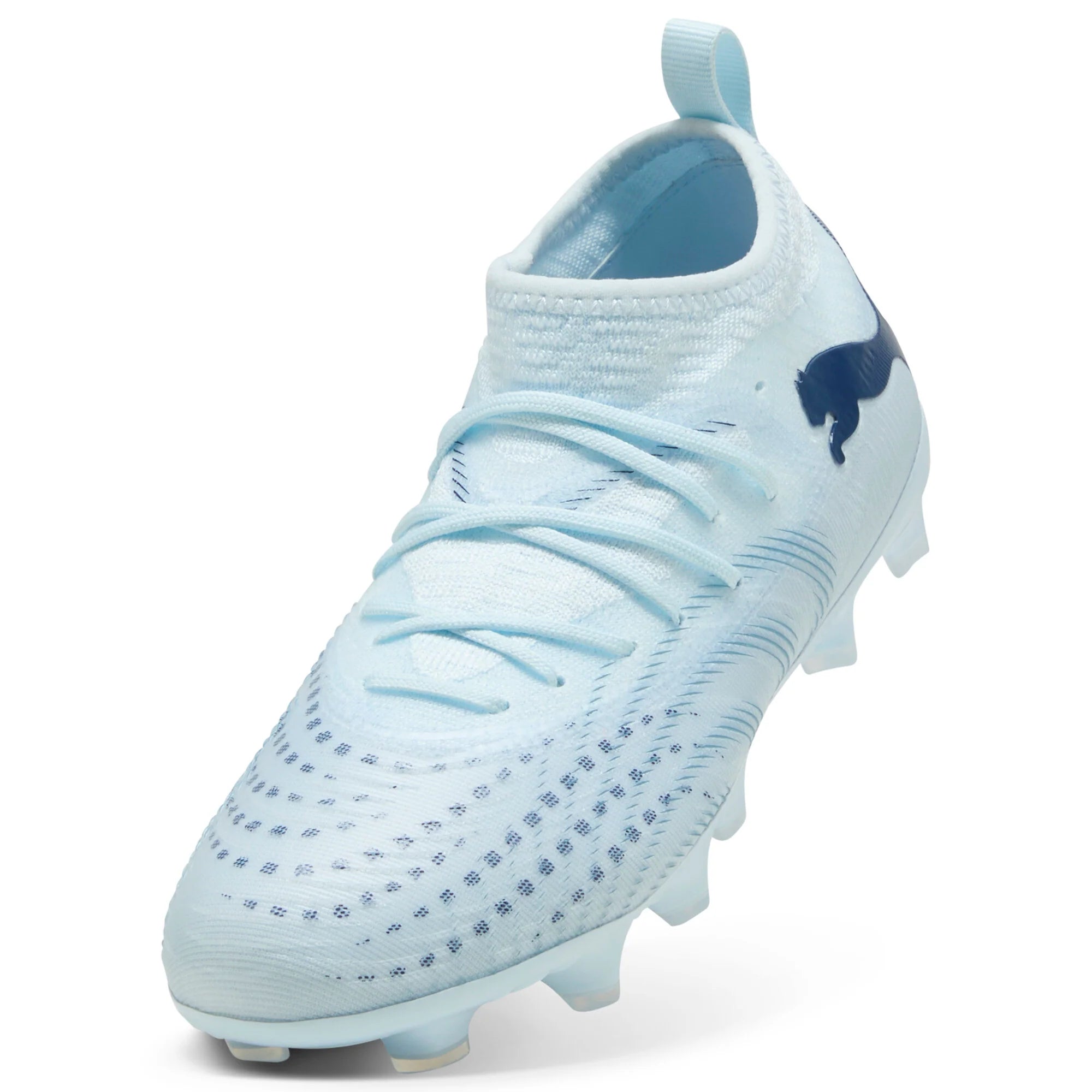 PUMA Future 9 Match FG AG Firm Ground Artificial Ground Youth Soccer Cleats Icy blue