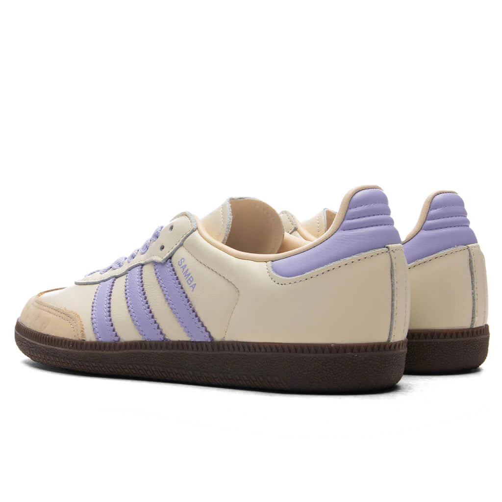 Womens Samba OG Cream White Violet Tone Sand Strata