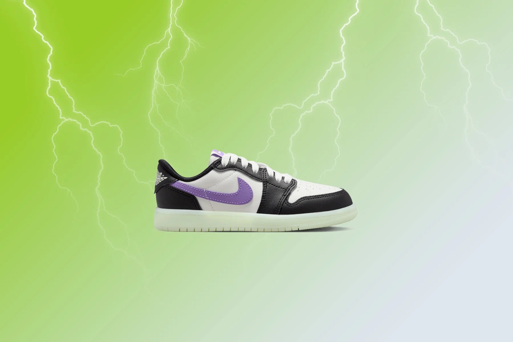 Air Jordan 1 Retro Low OG PS Black Black Raspberry Volt Tint