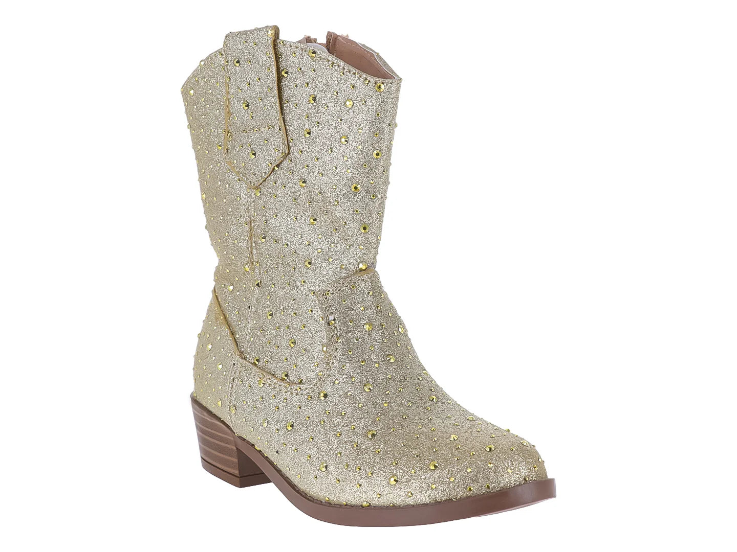 Botas Vaqueras Divitas Color Oro para Niña