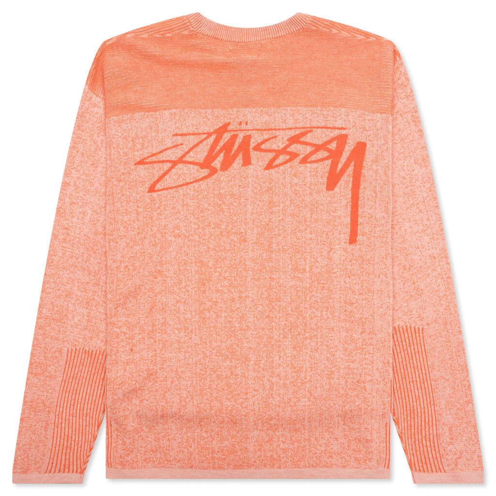 Engineered Panel Sweater Orange