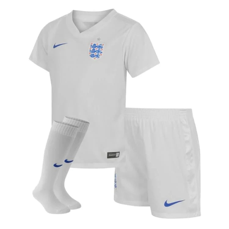 Nike England Little Boys Home Mini Kit 14 White