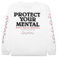 Feature x UNLV Protect Your Rebel L S Tee White