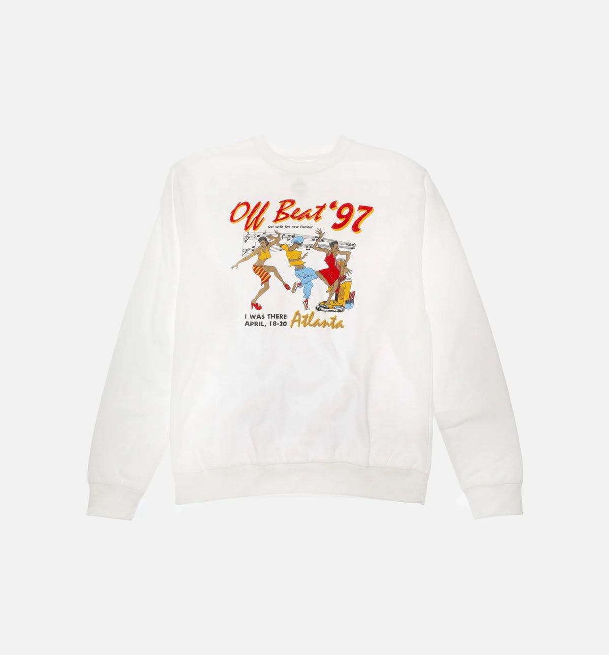 Off Beat 97 Long Sleeve Mens T Shirt White