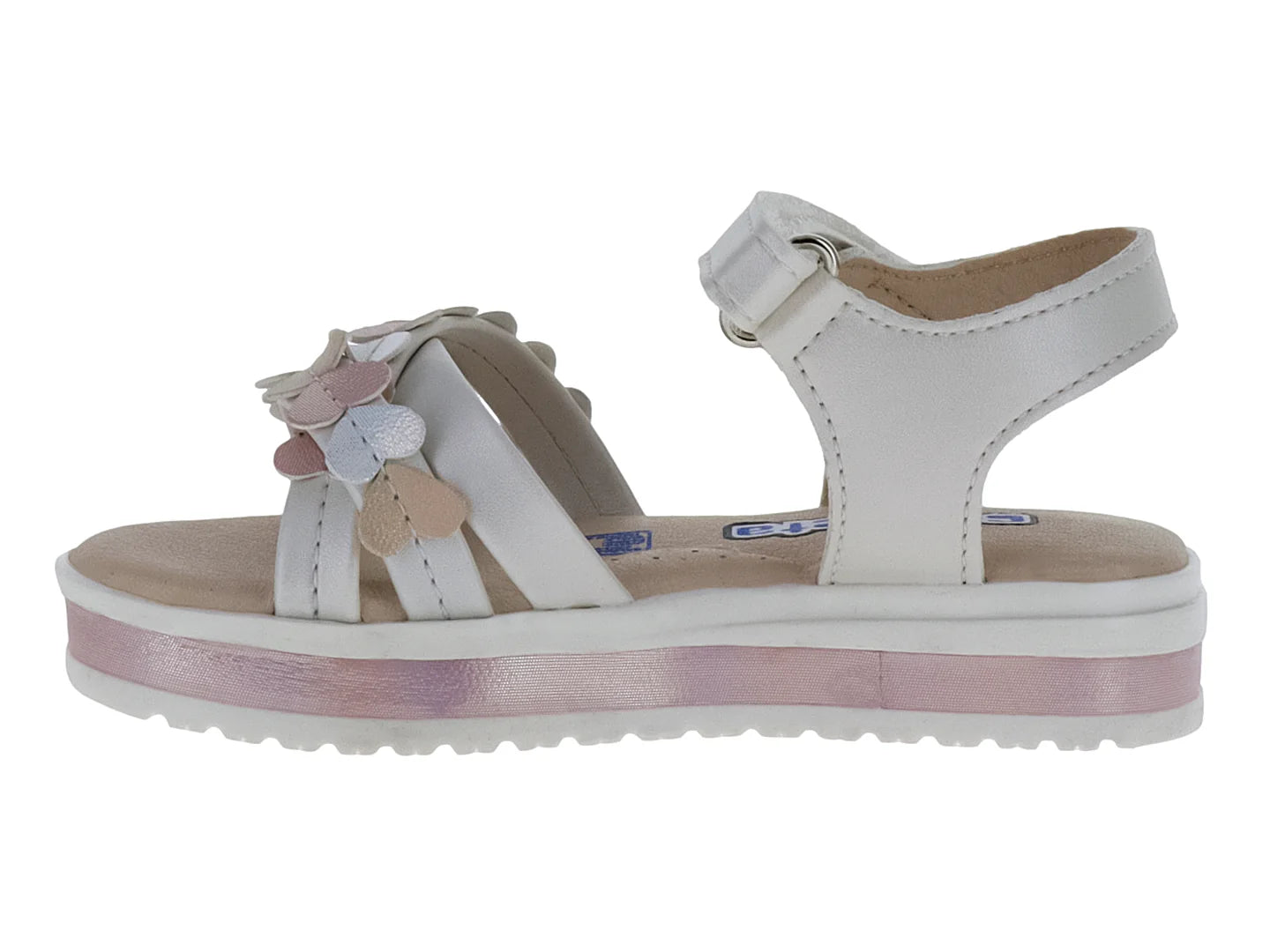 Sandalias Coqueta Color Perla para Niña