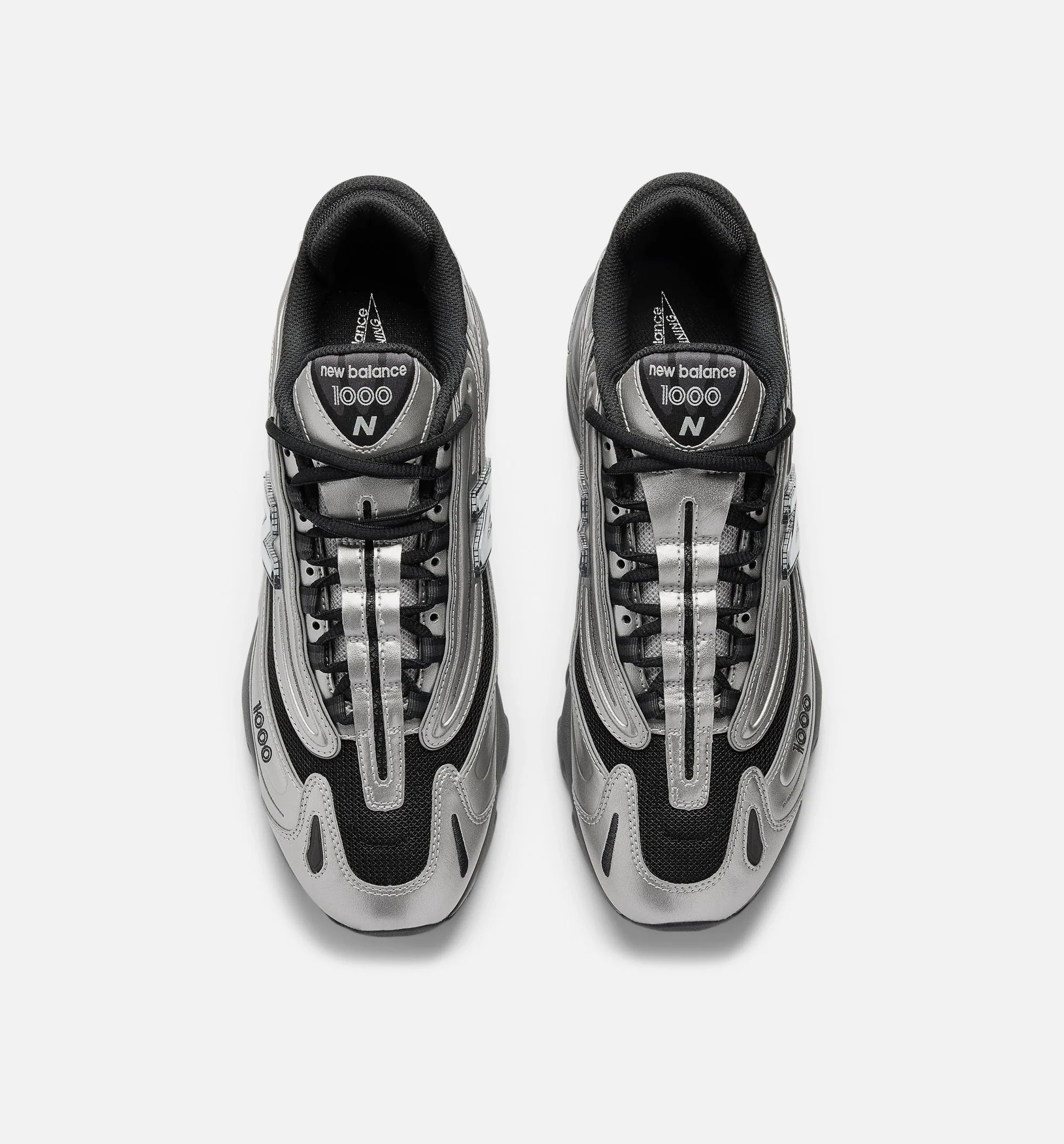 1000 Mens Lifestyle Shoe Silver Metallic Black