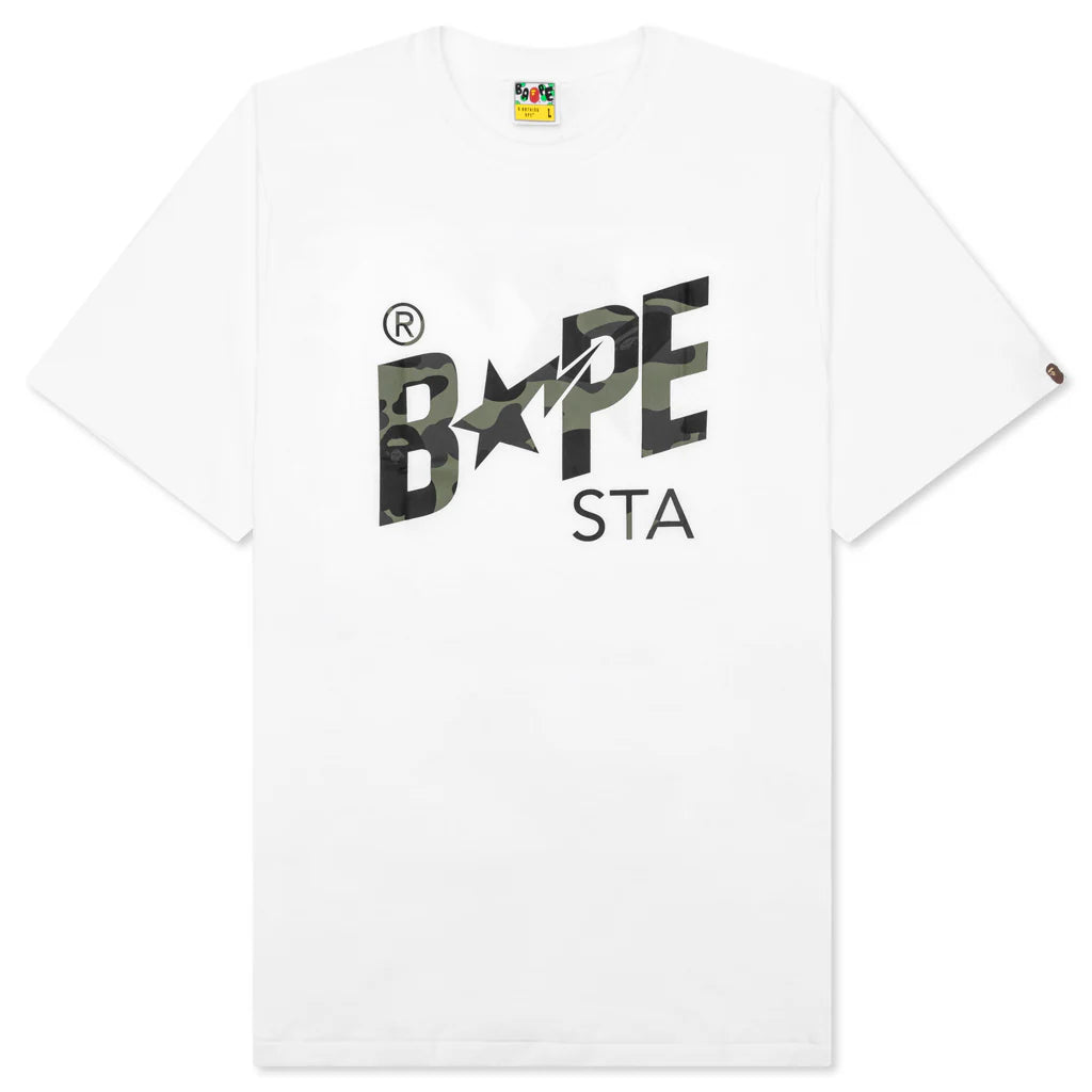1st Camo Bape STA Tee White Green