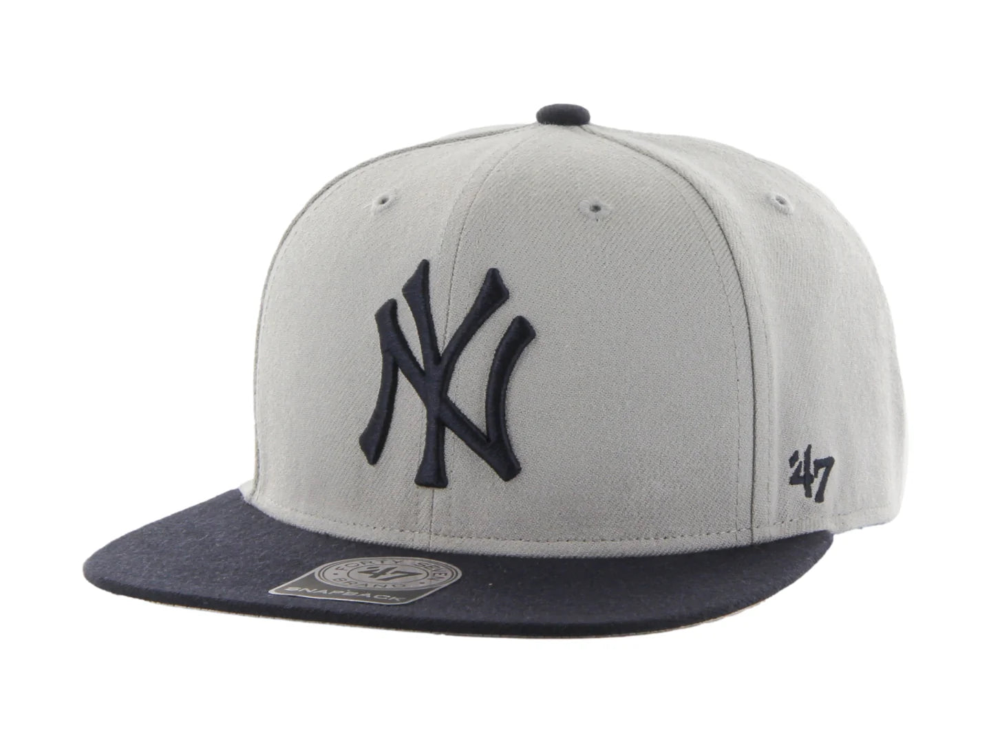 Gorra 47 Brand New York Yankees Gris y Negro