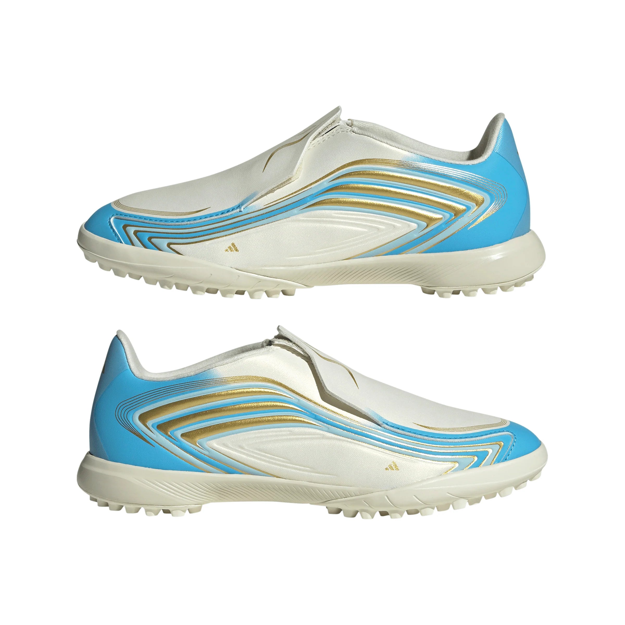 adidas F50 Messi League Laceless TF Turf Youth Soccer Cleats Blue