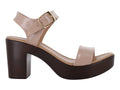 Zapatillas Luna Rosa Beige Charol para Mujer