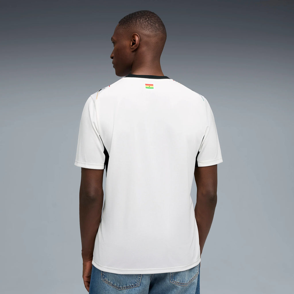 PUMA Ghana Home Mens Soccer Jersey 2026 White Black