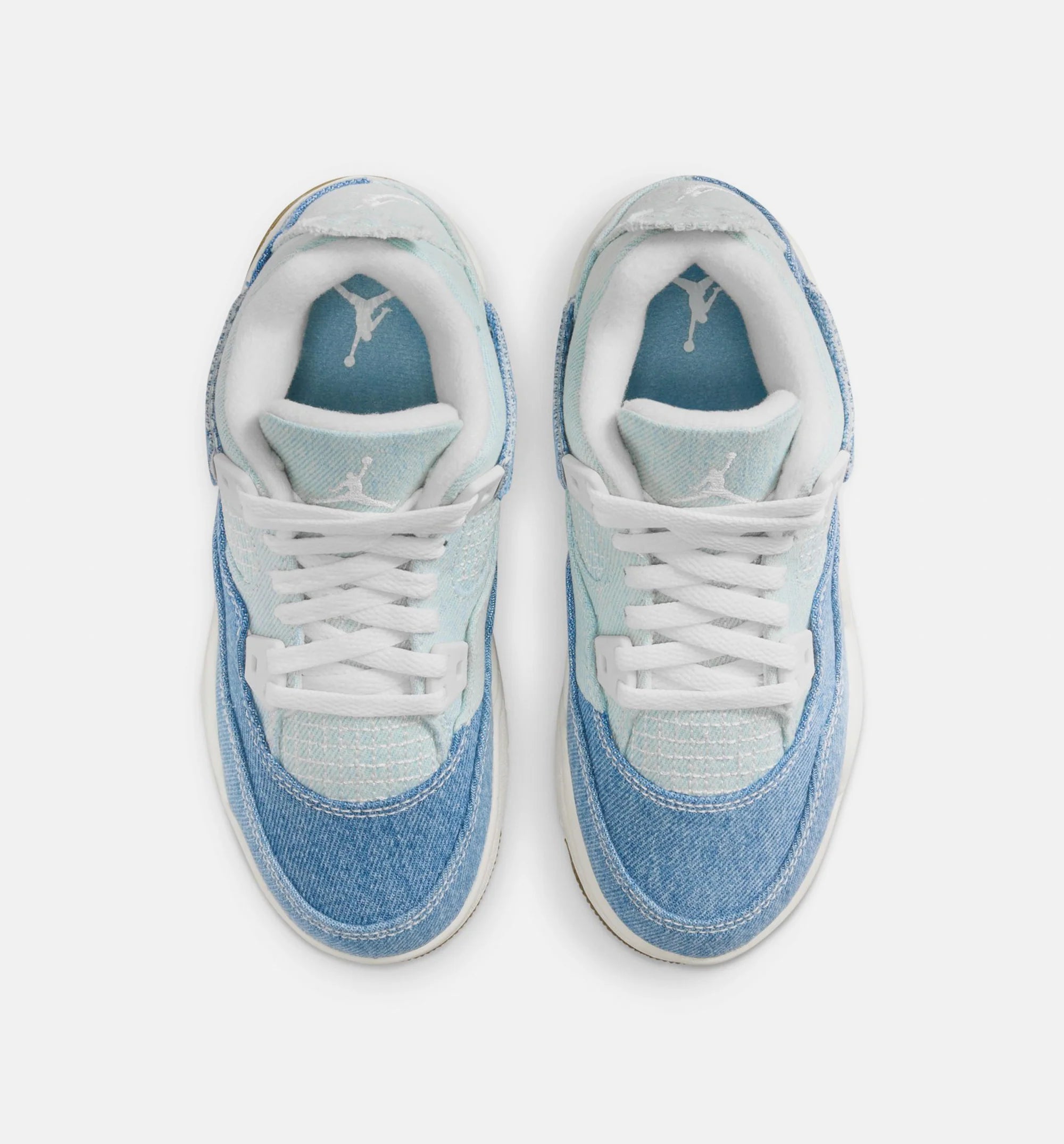 Air Jordan 4 Retro Worn Blue Preschool Lifestyle Shoe Sail Worn Blue Metallic Gold