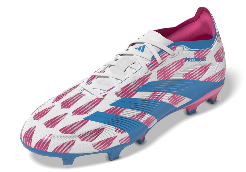 adidas Predator League FG Firm Ground Soccer Cleats White Solar Blue Solar Pink