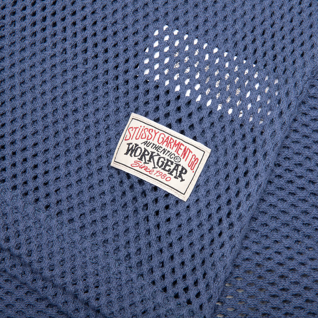 Cotton Big Mesh Tank Navy
