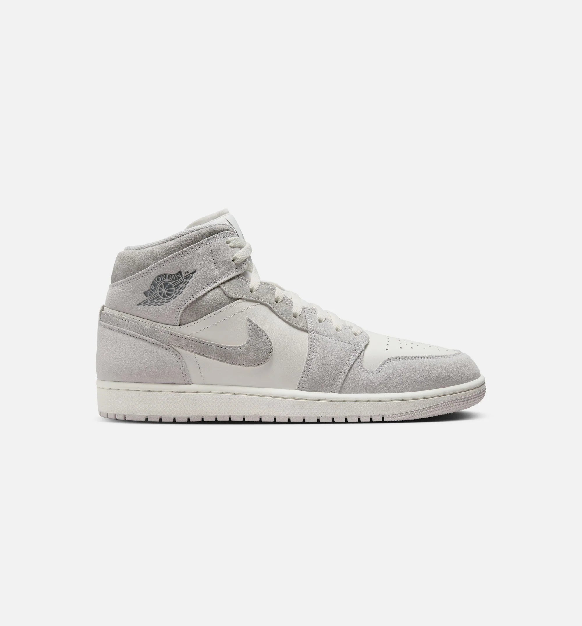 Air Jordan 1 Mid Neutral Grey Mens Lifestyle Shoe Neutral Grey Sail Smoke Grey