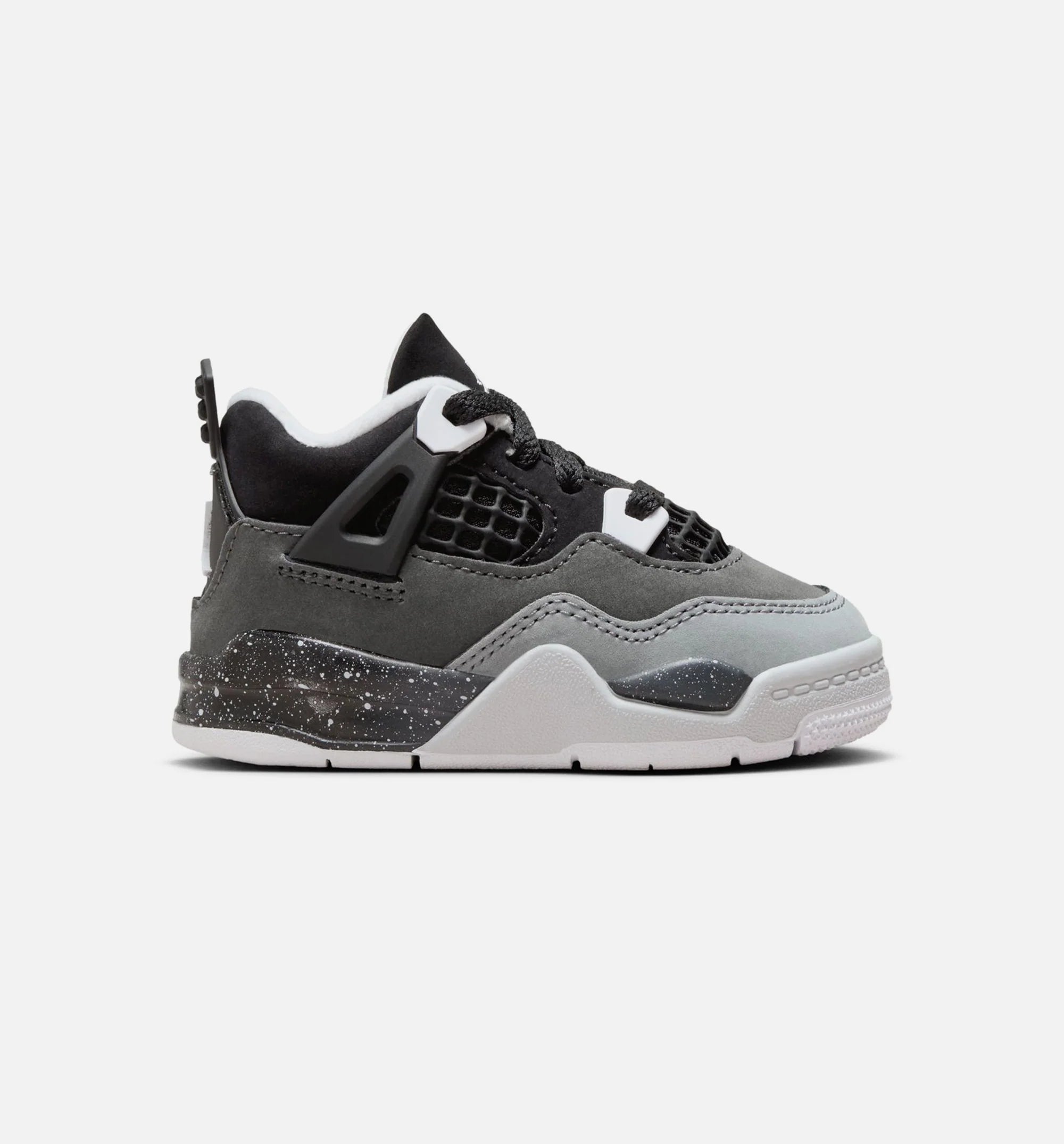 Air Jordan 4 Retro Fear Infant Toddler Lifestyle Shoe Black White Anthracite Black Pure Platinum