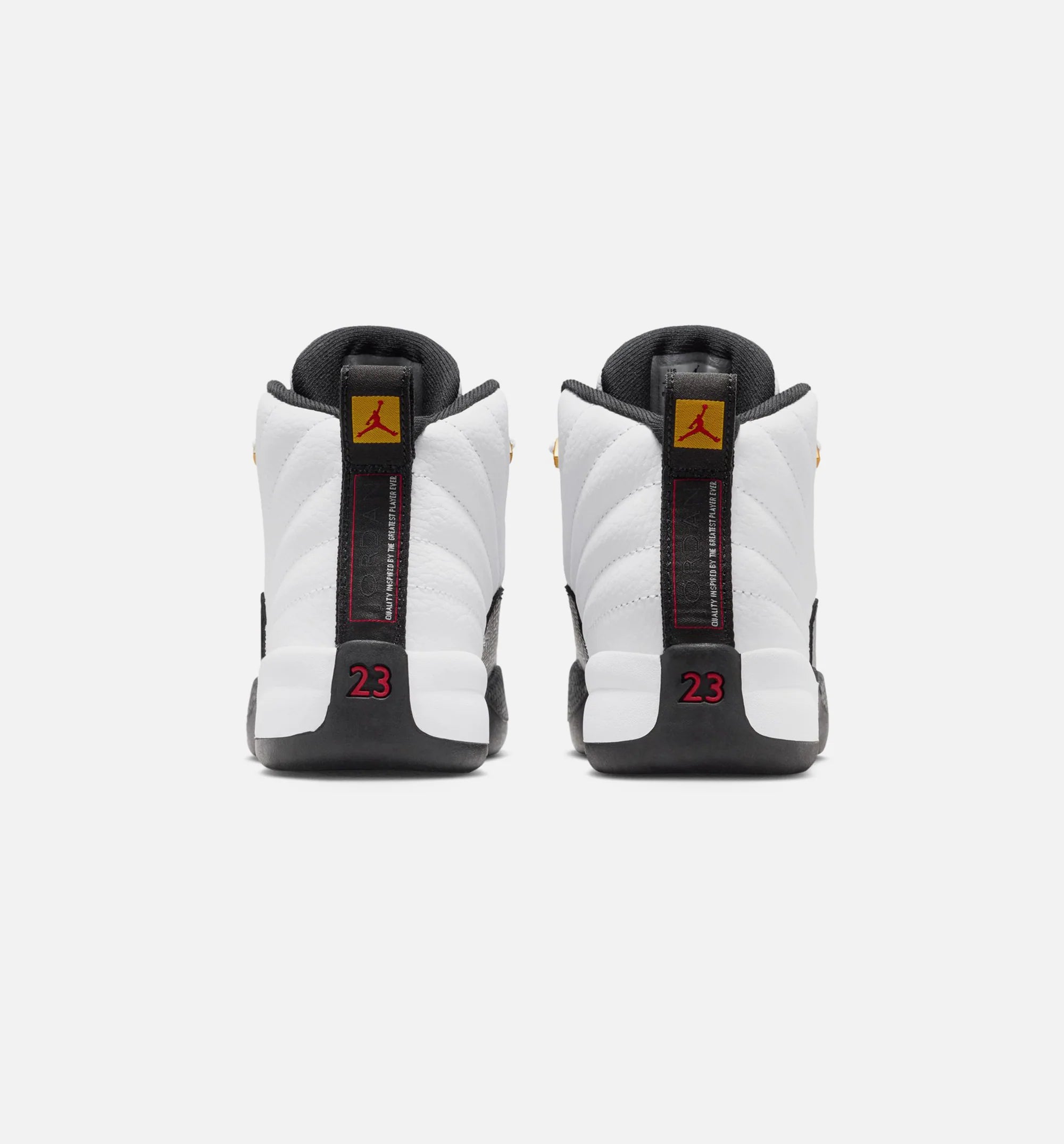 Air Jordan 12 Retro Taxi Preschool Lifestyle Shoe White Black Taxi