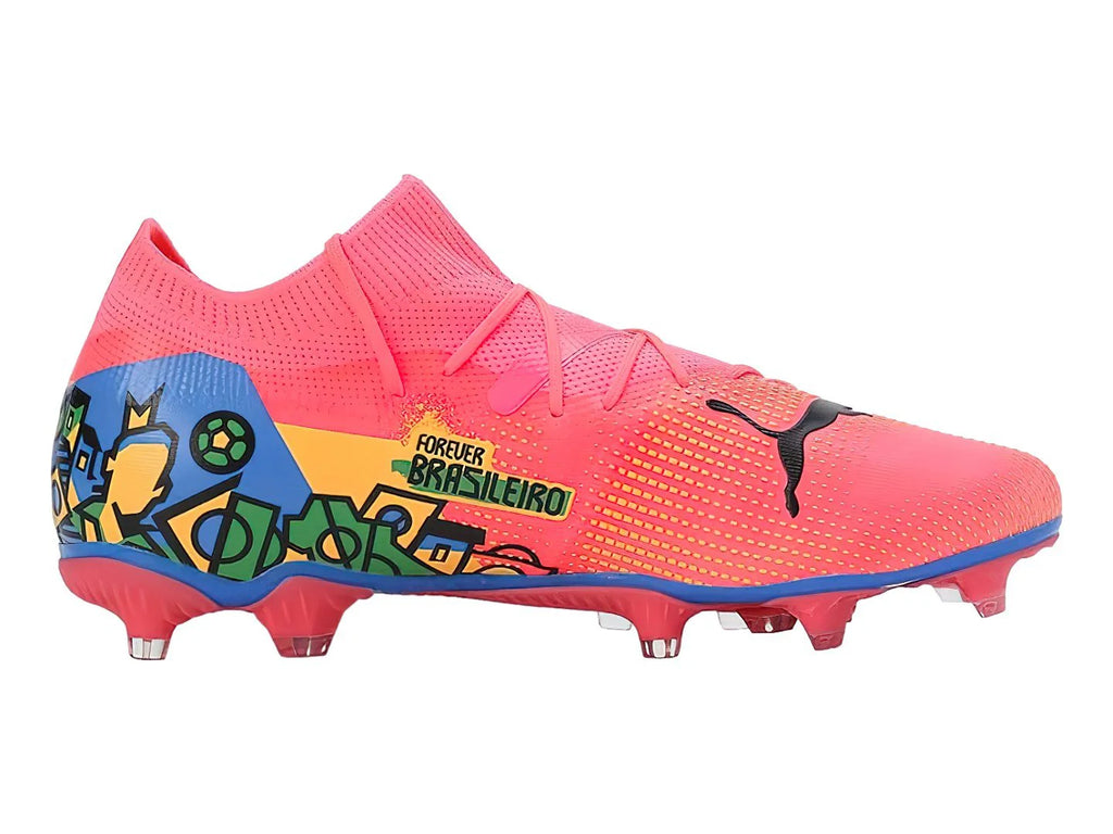 PUMA Future 7 Match Neymar JR FG AG Multi Ground Soccer Cleats Sunset Glow Black