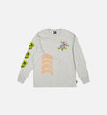 Cup or Cone Long Sleeve Knit Mens Shirt Gray