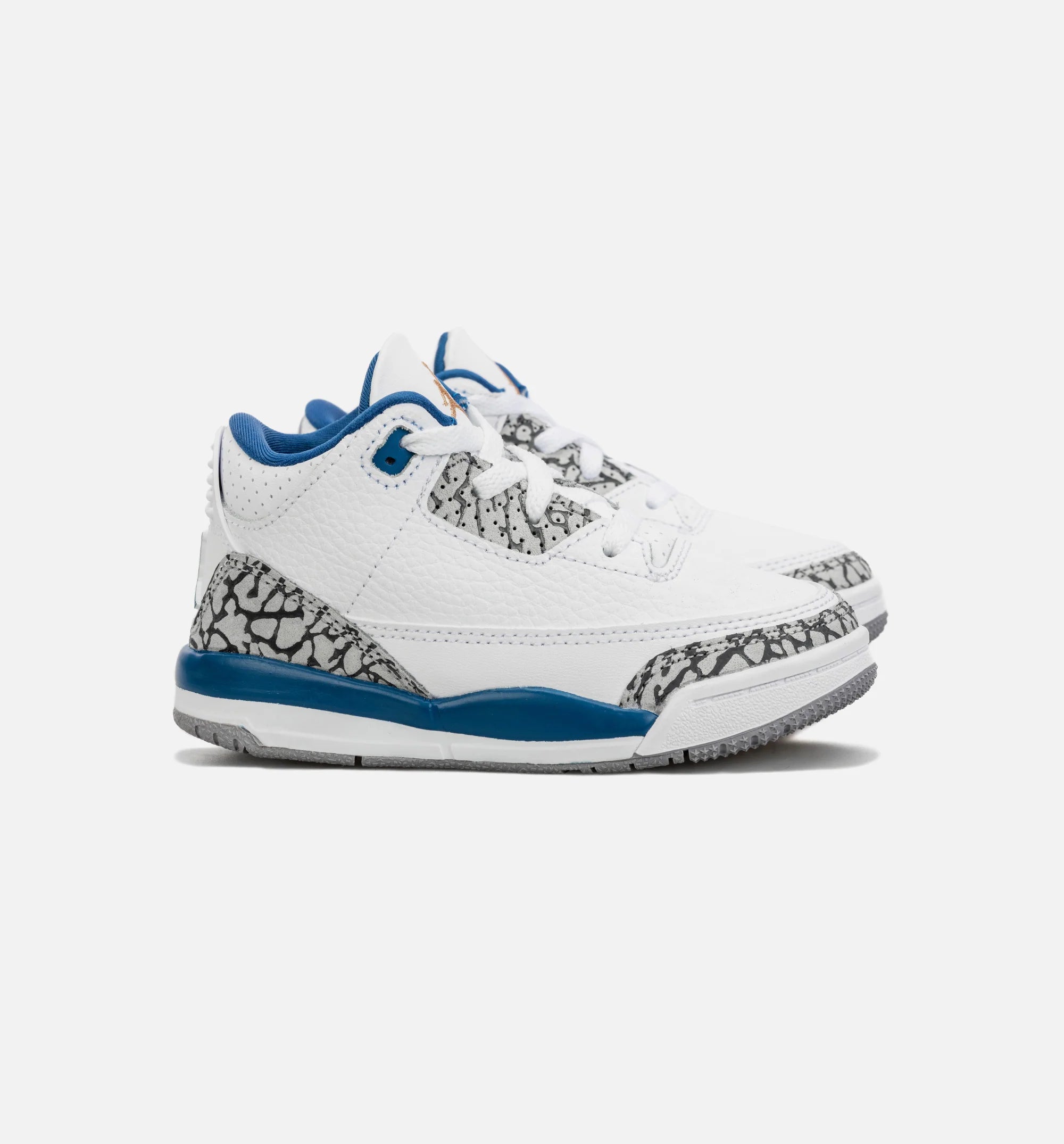 Air Jordan 3 Retro Wizards True Blue Infant Toddler Lifestyle Shoe White Blue