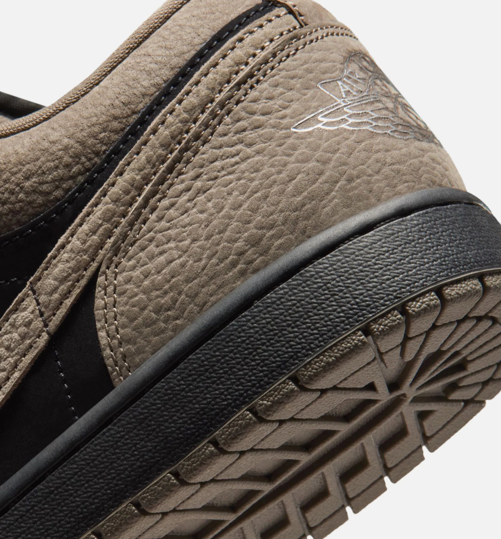 Air Jordan 1 Low SE Mens Lifestyle Shoe Black Olive Grey Light Wild Mango