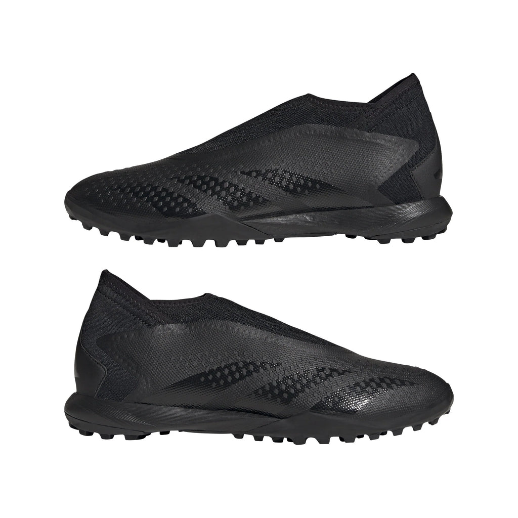 adidas Predator Accuracy3 Laceless Turf Soccer Cleats Black Black White