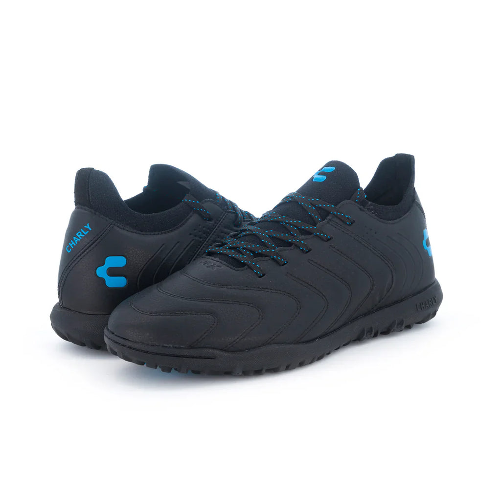 Charly Encore RL Turf Soccer Cleats Black Cyan