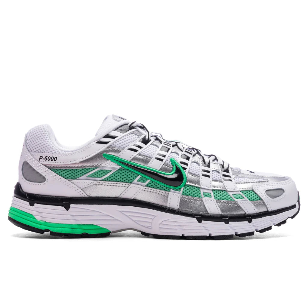 P 6000 White Black Metallic Silver Spring Green