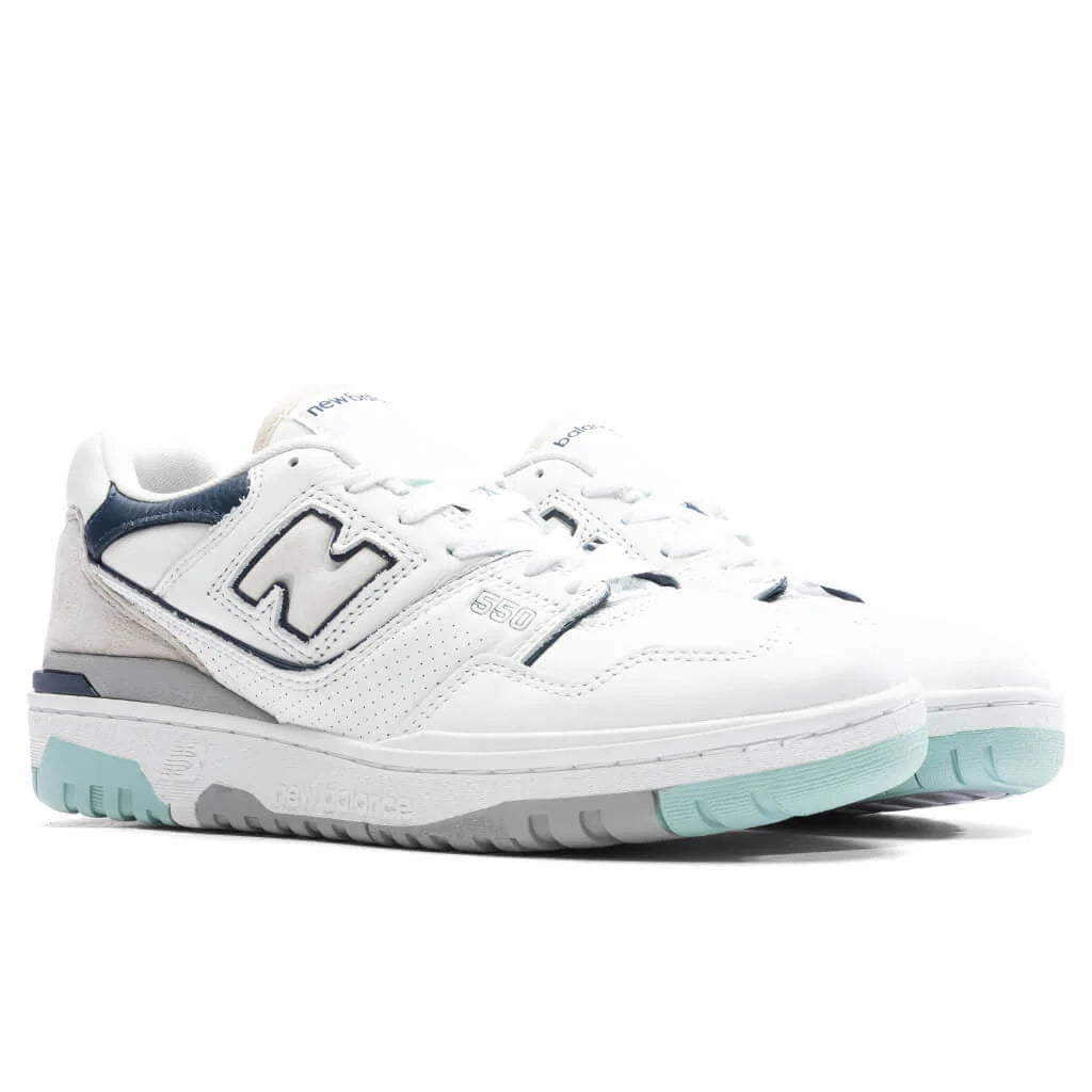 550 White Mint Navy