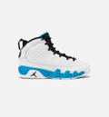 Air Jordan 9 Retro Powder Blue Grade School Lifestyle Shoe Summit White Black Powder Blue