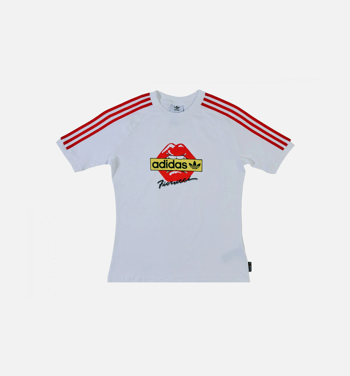 adidas X Fiorucci Womens Crop Top White Red