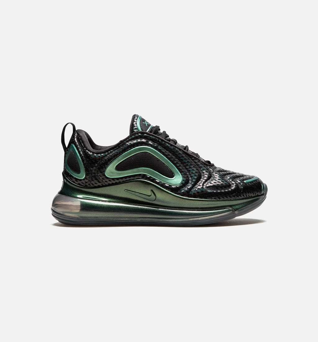 Air Max 720 Retro Womens Shoes Black Metallic Silver