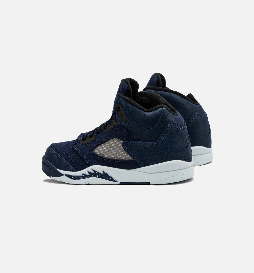 Air Jordan 5 Retro Midnight Navy Preschool Lifestyle Shoe Midnight Navy Black Football Grey