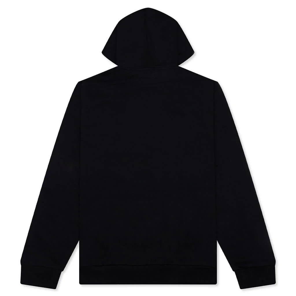 Smiley Call My Lawyer Bear Hoodie Jet Black
