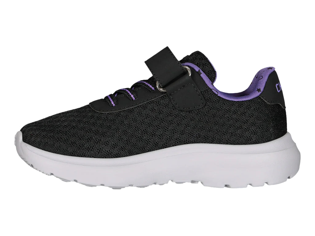 Tenis Charly Road Casual Negro y Morado para Niña