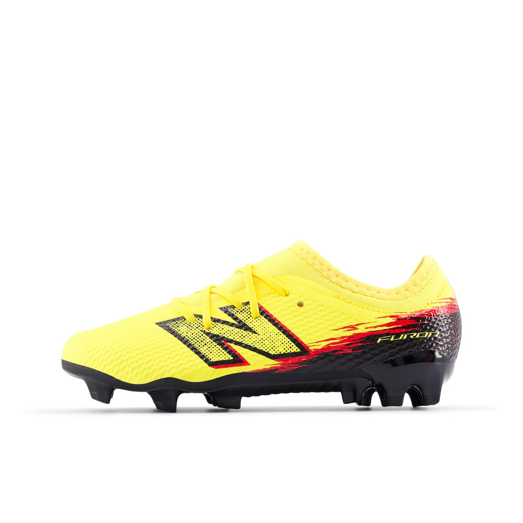 New Balance Furon Team V8 FG Firm Ground Youth Soccer Cleats Punch Yellow