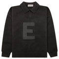 Kids Knit Polo Off Black