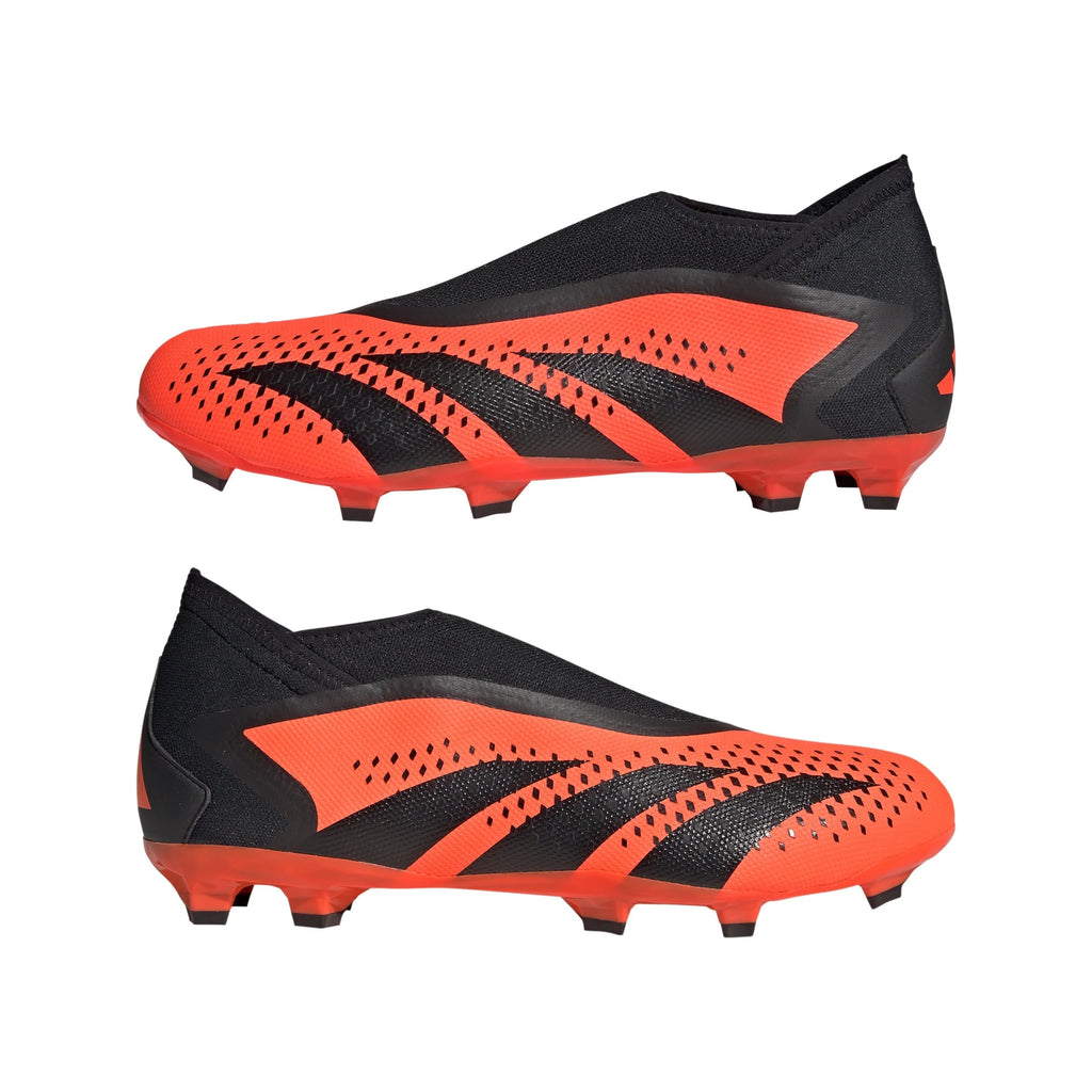adidas Predator Accuracy3 Laceless FG Firm Ground Soccer Cleats Solar Orange Black Black